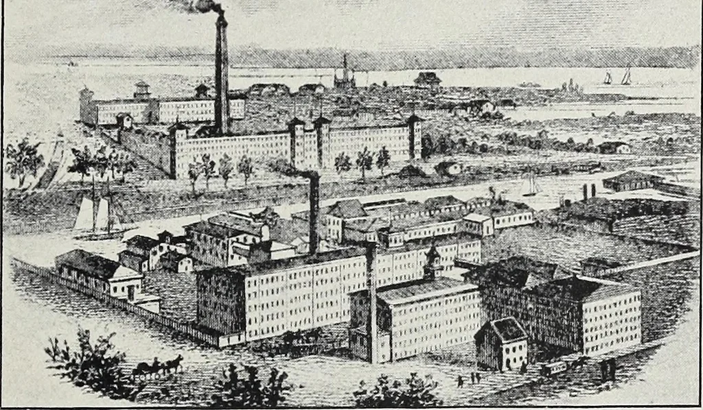 An illustration from The Paisley thread industry and the men who created and developed it, with notes concerning Paisley, old and new, 1907, leaf 46