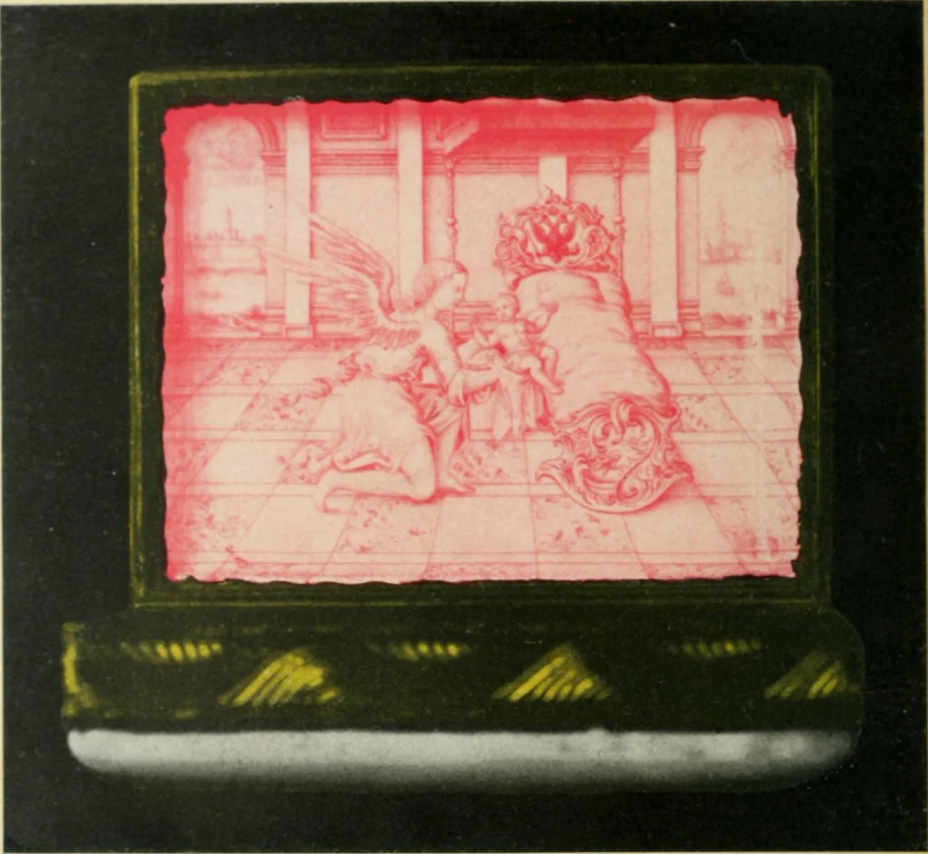 An illustration from Paketovyia tabakerki Imperatorskago farforovago zavoda, 1913, leaf 13