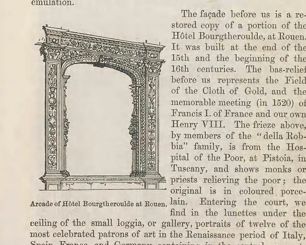 An illustration from The palace and park : its natural history, and its portrait gallery, together with a description of the Pompeian Court, 1859, leaf 102
