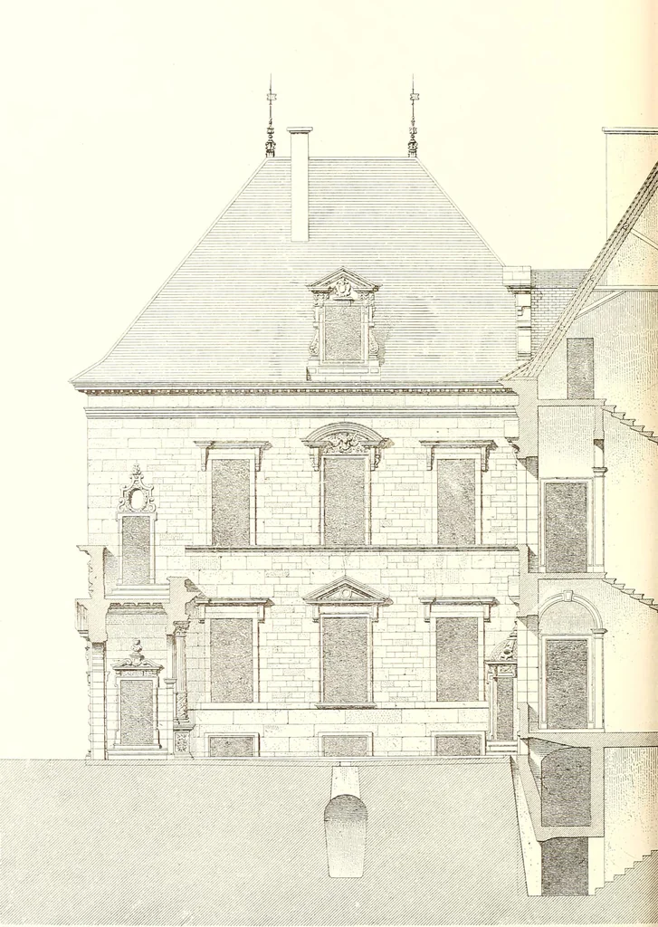 An illustration from Palaces, castles and residences in France: Built from the 15th to the 18th century, 1860, leaf 105