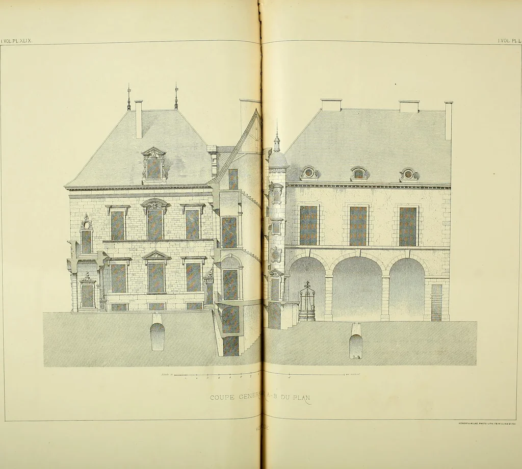 An illustration from Palaces, castles and residences in France: Built from the 15th to the 18th century, 1860, leaf 108