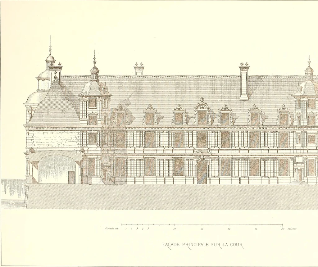 An illustration from Palaces, castles and residences in France: Built from the 15th to the 18th century, 1860, leaf 154