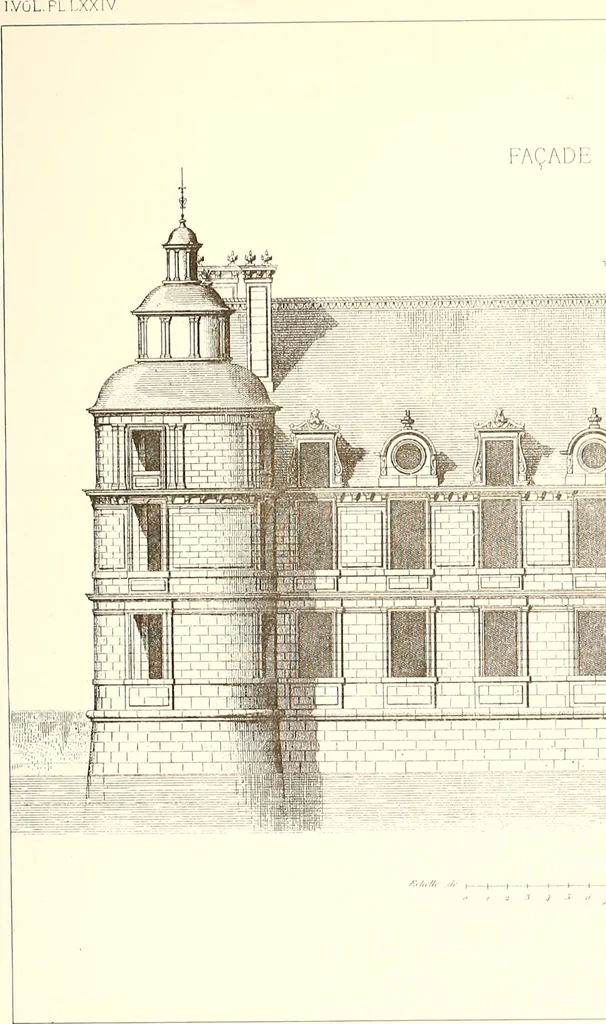 An illustration from Palaces, castles and residences in France: Built from the 15th to the 18th century, 1860, leaf 156