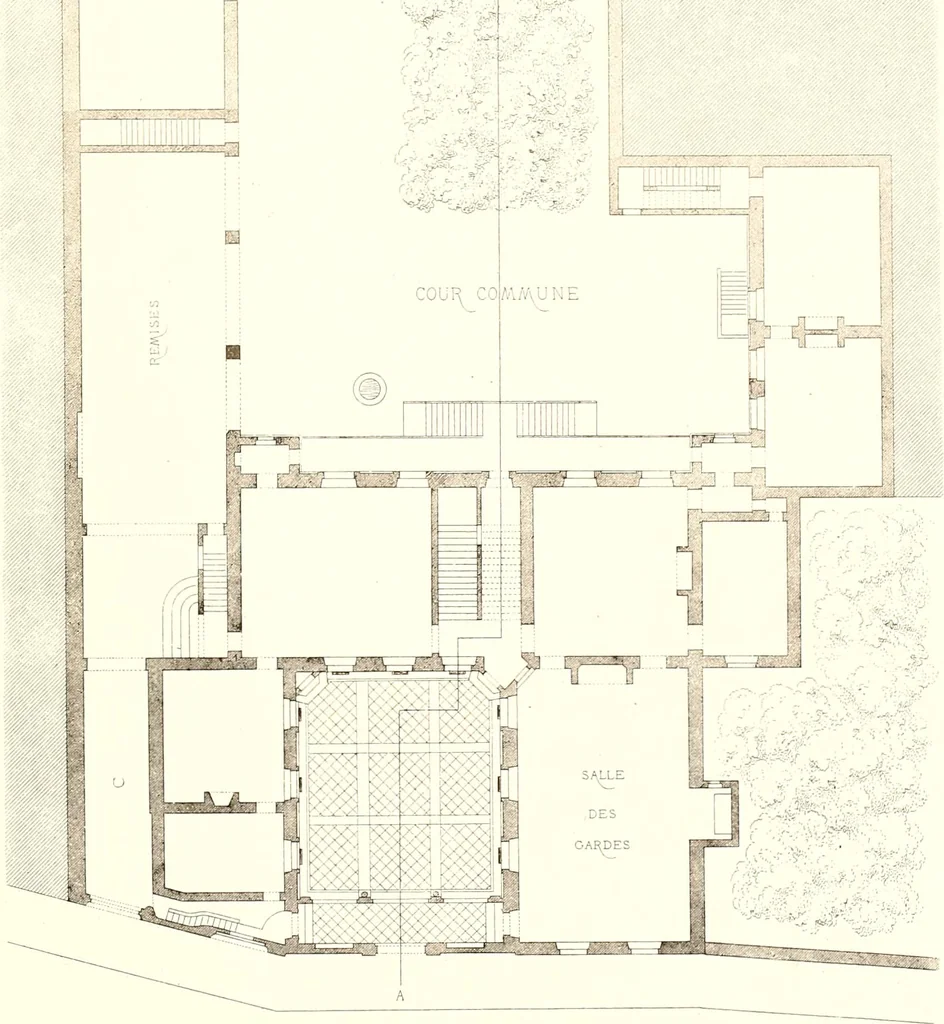 An illustration from Palaces, castles and residences in France: Built from the 15th to the 18th century, 1860, leaf 76