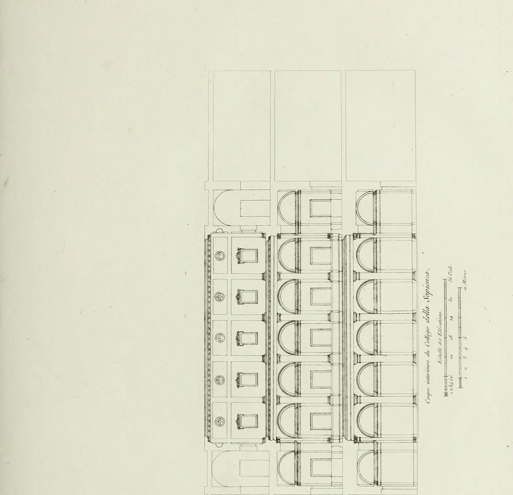An illustration from Palais, maisons, et autres édifices modernes, dessinés a Rome; : publiés a Paris, 1798, leaf 116