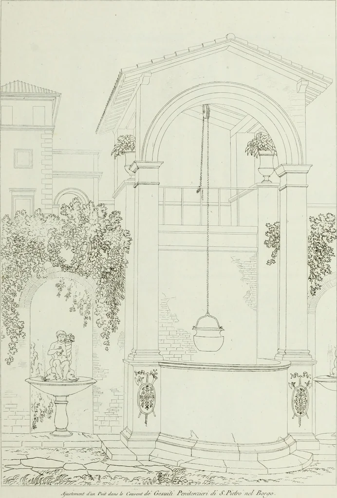 An illustration from Palais, maisons, et autres édifices modernes, dessinés a Rome; : publiés a Paris, 1798, leaf 120