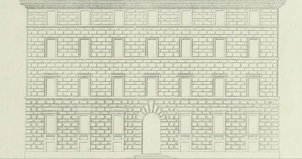 An illustration from Palais, maisons, et autres édifices modernes, dessinés a Rome; : publiés a Paris, 1798, leaf 124