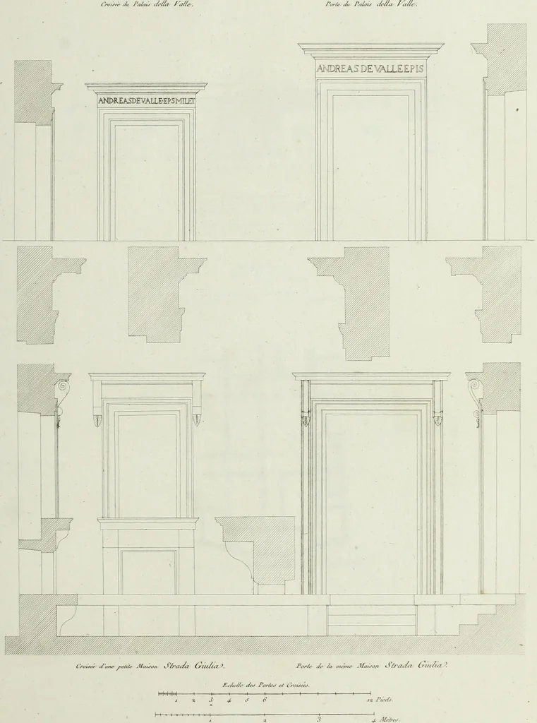 An illustration from Palais, maisons, et autres édifices modernes, dessinés a Rome; : publiés a Paris, 1798, leaf 126