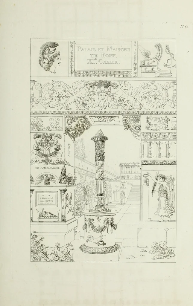 An illustration from Palais, maisons, et autres édifices modernes, dessinés a Rome; : publiés a Paris, 1798, leaf 134