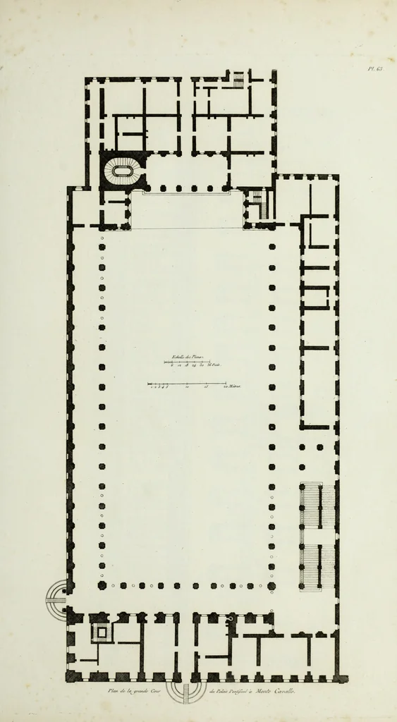 An illustration from Palais, maisons, et autres édifices modernes, dessinés a Rome; : publiés a Paris, 1798, leaf 136