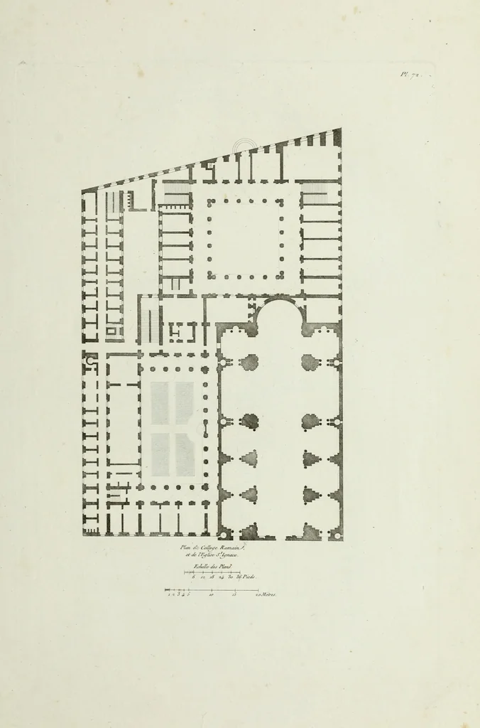 An illustration from Palais, maisons, et autres édifices modernes, dessinés a Rome; : publiés a Paris, 1798, leaf 154