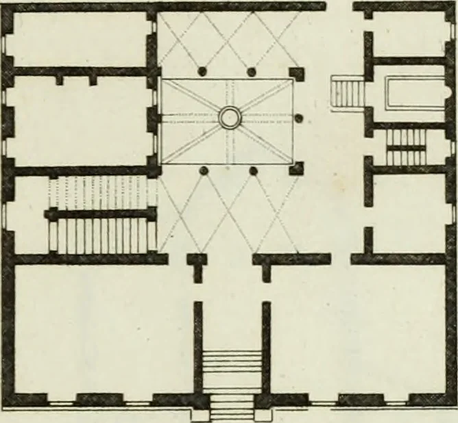 An illustration from Palais, maisons, et autres édifices modernes, dessinés a Rome; : publiés a Paris, 1798, leaf 16