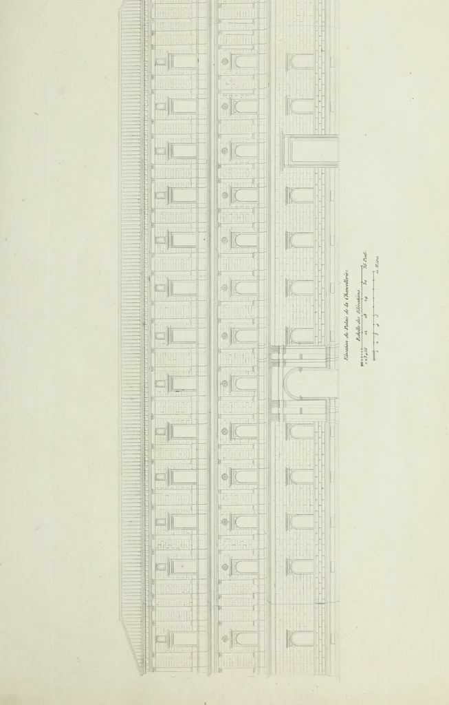 An illustration from Palais, maisons, et autres édifices modernes, dessinés a Rome; : publiés a Paris, 1798, leaf 162