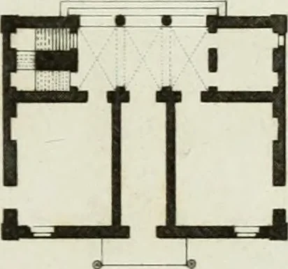An illustration from Palais, maisons, et autres édifices modernes, dessinés a Rome; : publiés a Paris, 1798, leaf 176