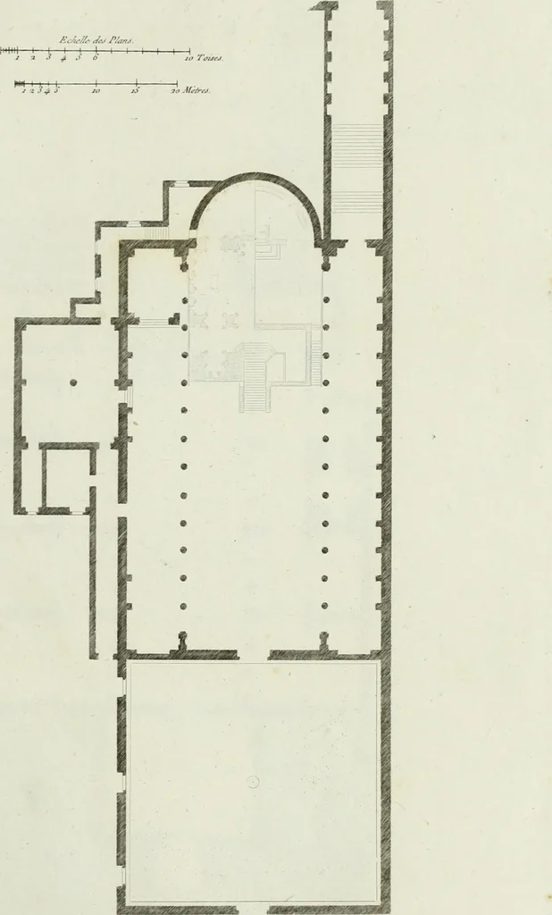 An illustration from Palais, maisons, et autres édifices modernes, dessinés a Rome; : publiés a Paris, 1798, leaf 200