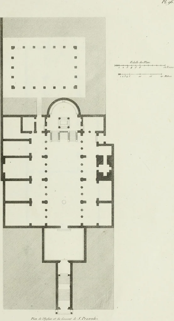 An illustration from Palais, maisons, et autres édifices modernes, dessinés a Rome; : publiés a Paris, 1798, leaf 202