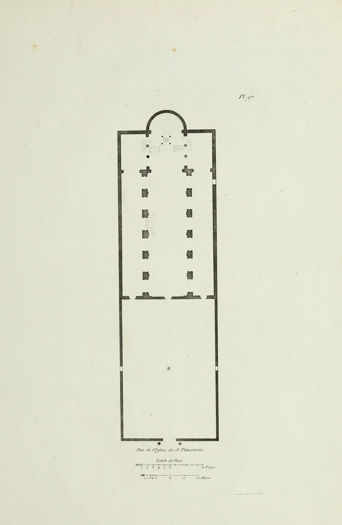 An illustration from Palais, maisons, et autres édifices modernes, dessinés a Rome; : publiés a Paris, 1798, leaf 204