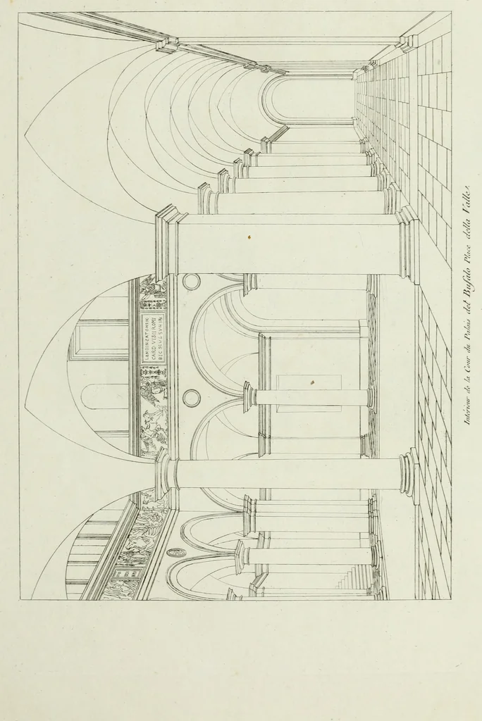 An illustration from Palais, maisons, et autres édifices modernes, dessinés a Rome; : publiés a Paris, 1798, leaf 22