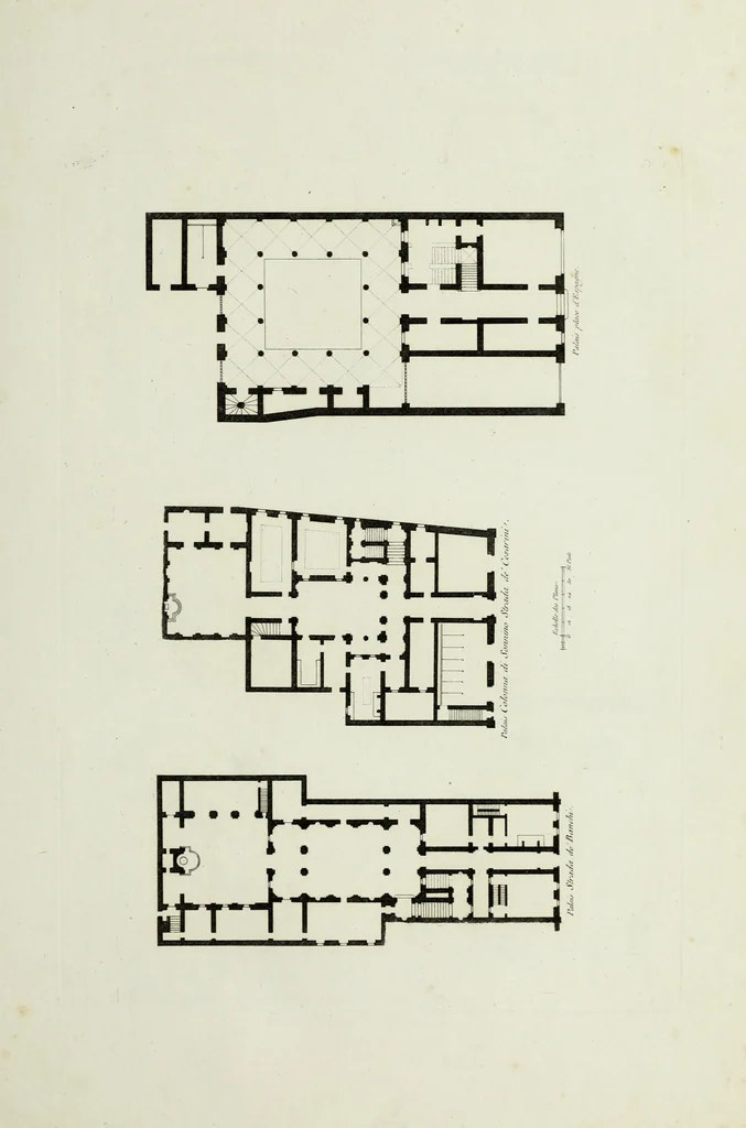 An illustration from Palais, maisons, et autres édifices modernes, dessinés a Rome; : publiés a Paris, 1798, leaf 32