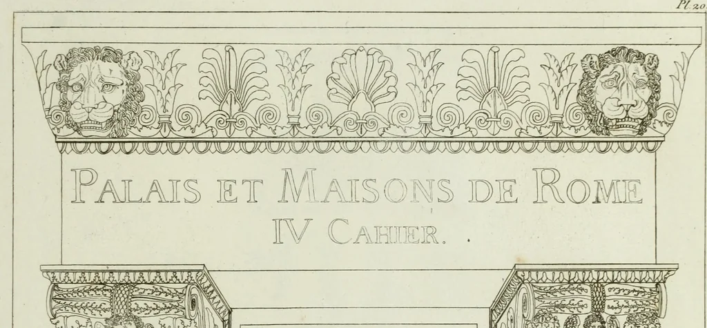 An illustration from Palais, maisons, et autres édifices modernes, dessinés a Rome; : publiés a Paris, 1798, leaf 48