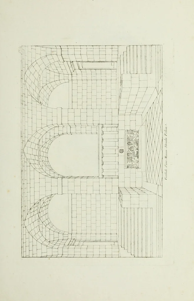 An illustration from Palais, maisons, et autres édifices modernes, dessinés a Rome; : publiés a Paris, 1798, leaf 72