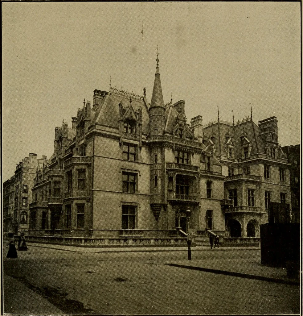 An illustration from Palatial homes in the city of New York and dwellers there in ... arranged for the convenience of the passer-by, 1910, leaf 12