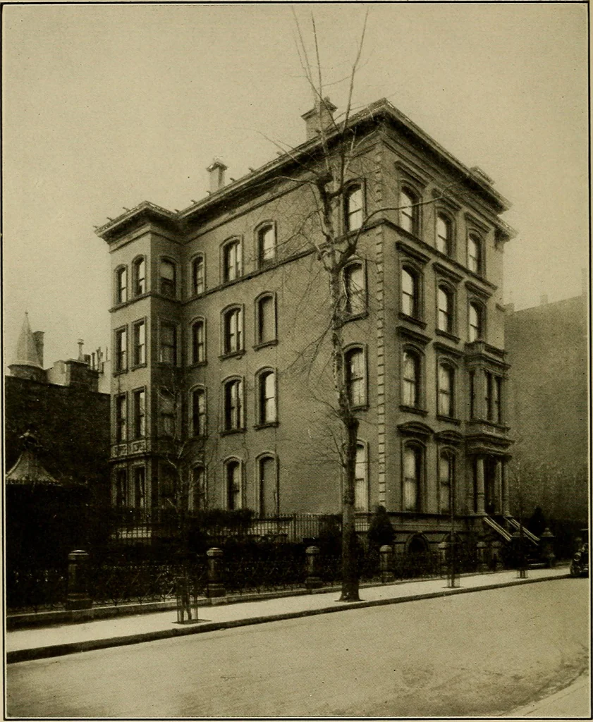 An illustration from Palatial homes in the city of New York and dwellers there in ... arranged for the convenience of the passer-by, 1910, leaf 13