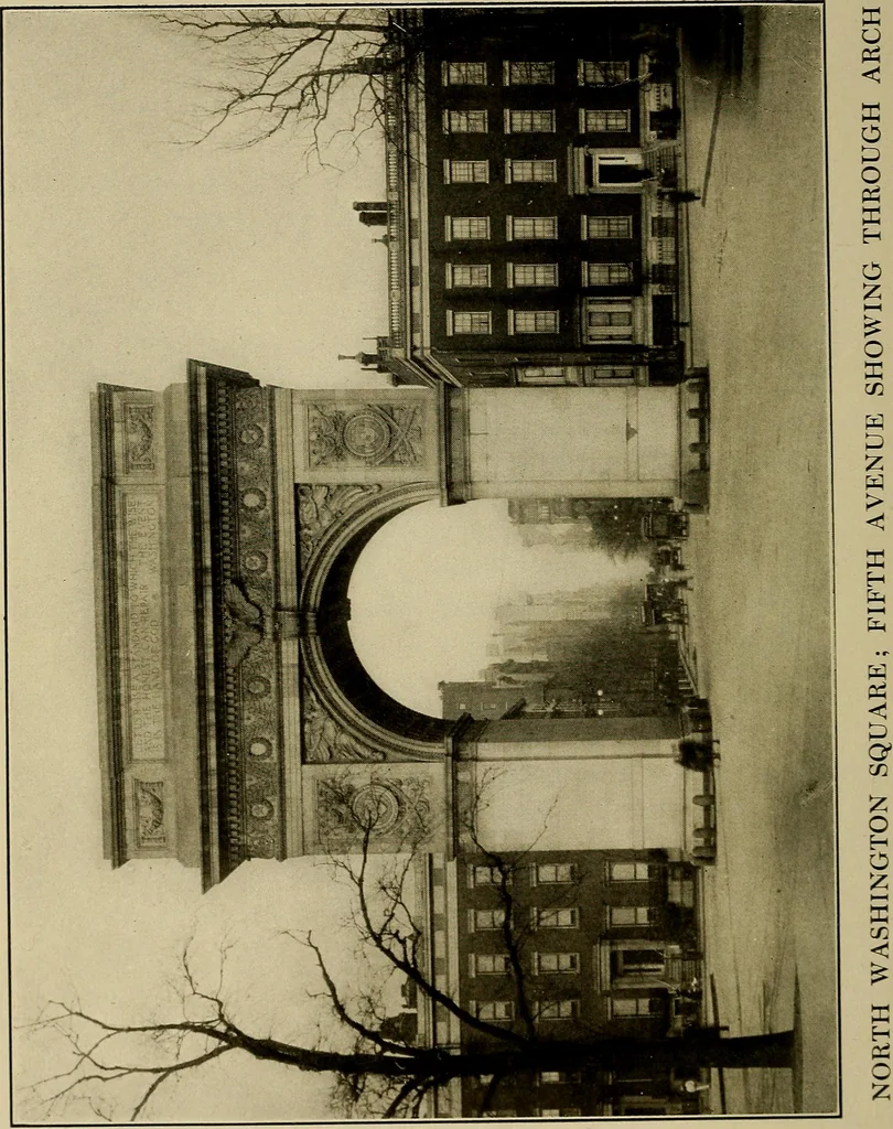 An illustration from Palatial homes in the city of New York and dwellers there in ... arranged for the convenience of the passer-by, 1910, leaf 9