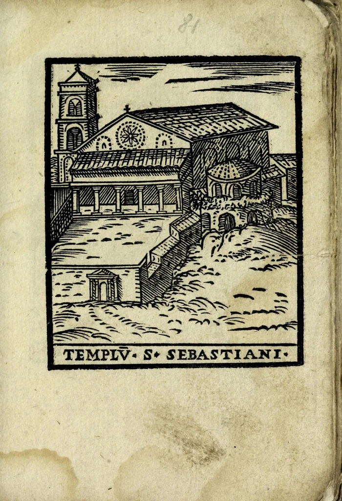 An illustration from Palatia procerum Romanȩ vrbis, 1589, leaf 103