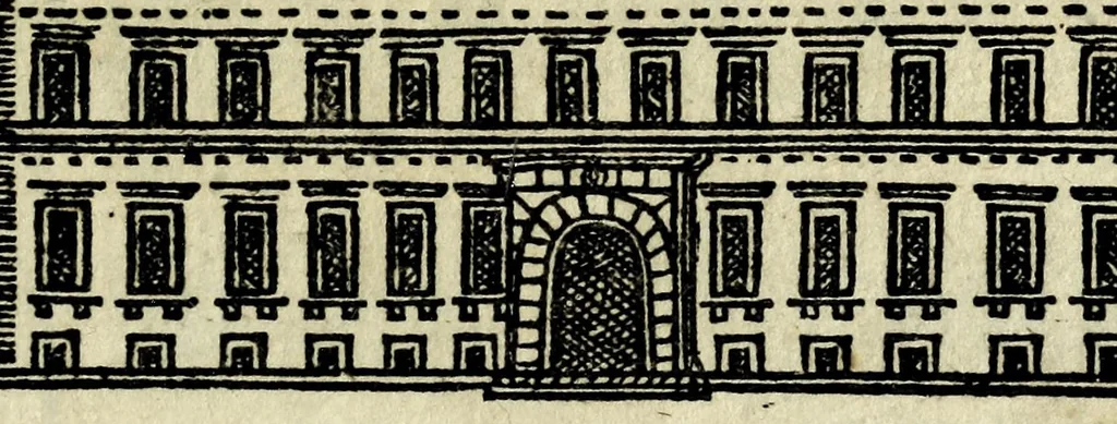 An illustration from Palatia procerum Romanȩ vrbis, 1589, leaf 15