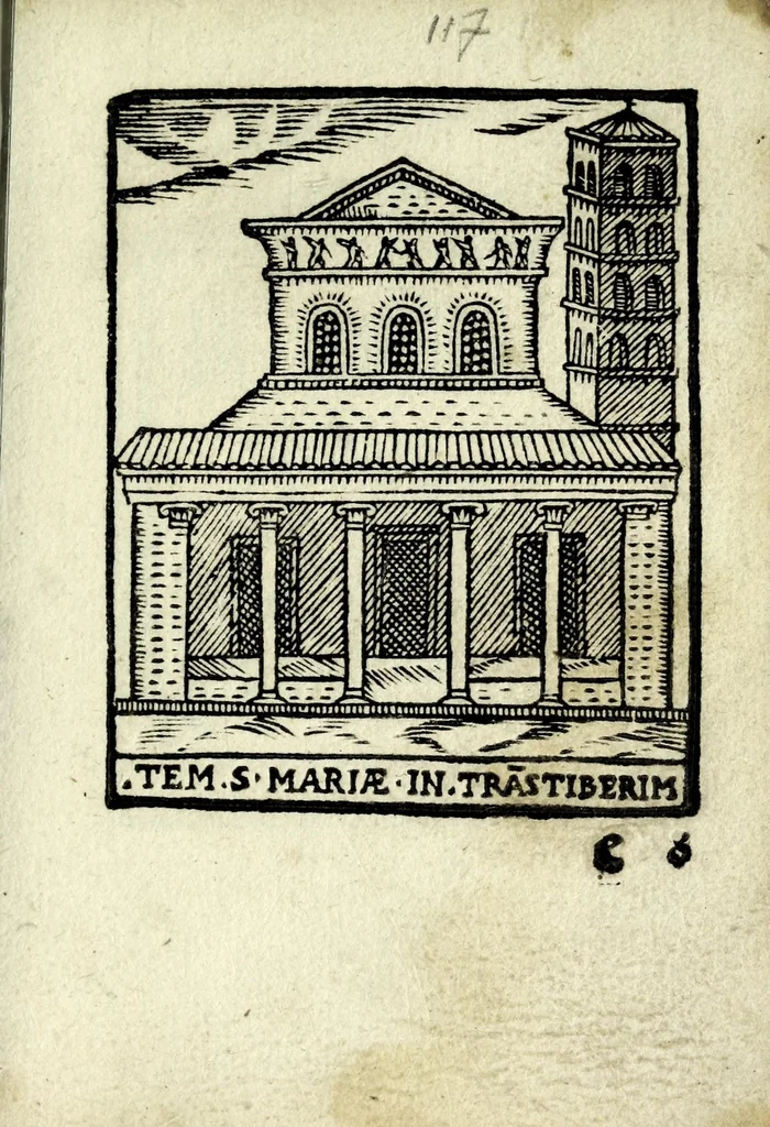 An illustration from Palatia procerum Romanȩ vrbis, 1589, leaf 177