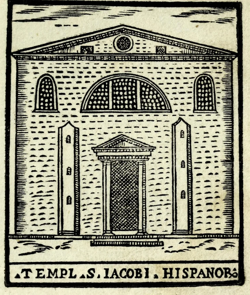 An illustration from Palatia procerum Romanȩ vrbis, 1589, leaf 179