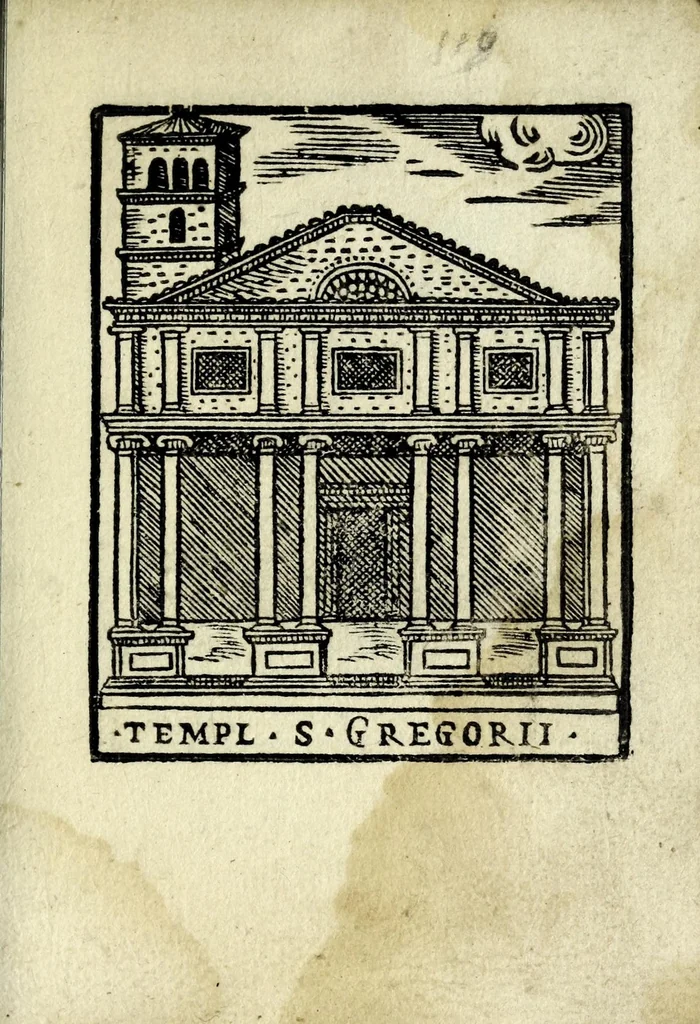 An illustration from Palatia procerum Romanȩ vrbis, 1589, leaf 181