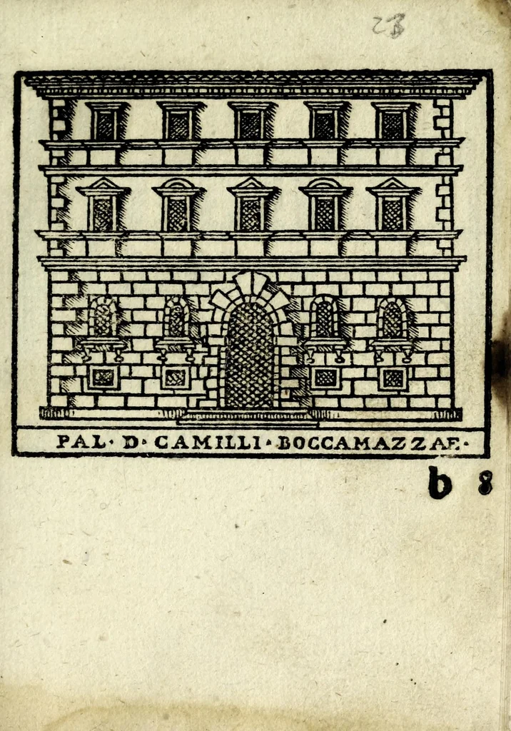 An illustration from Palatia procerum Romanȩ vrbis, 1589, leaf 51