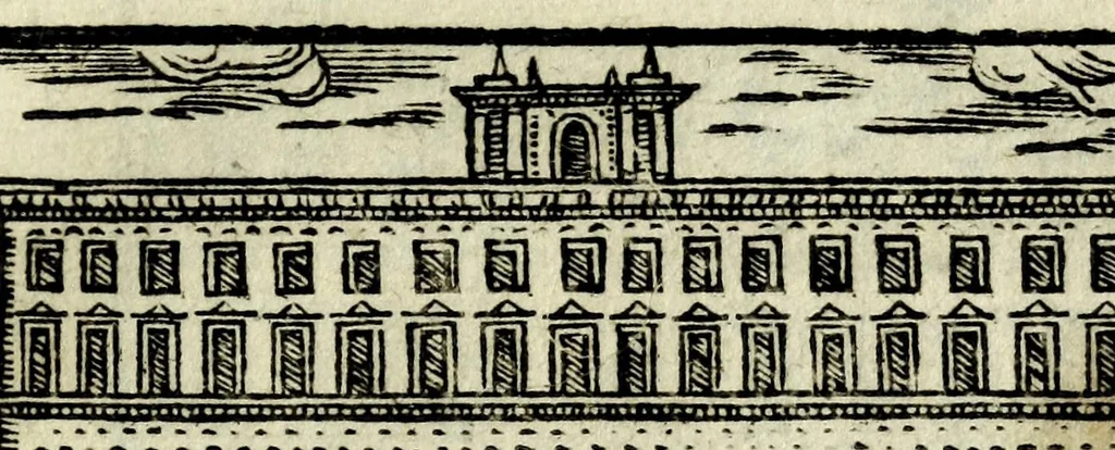 An illustration from Palatia procerum Romanȩ vrbis, 1589, leaf 71