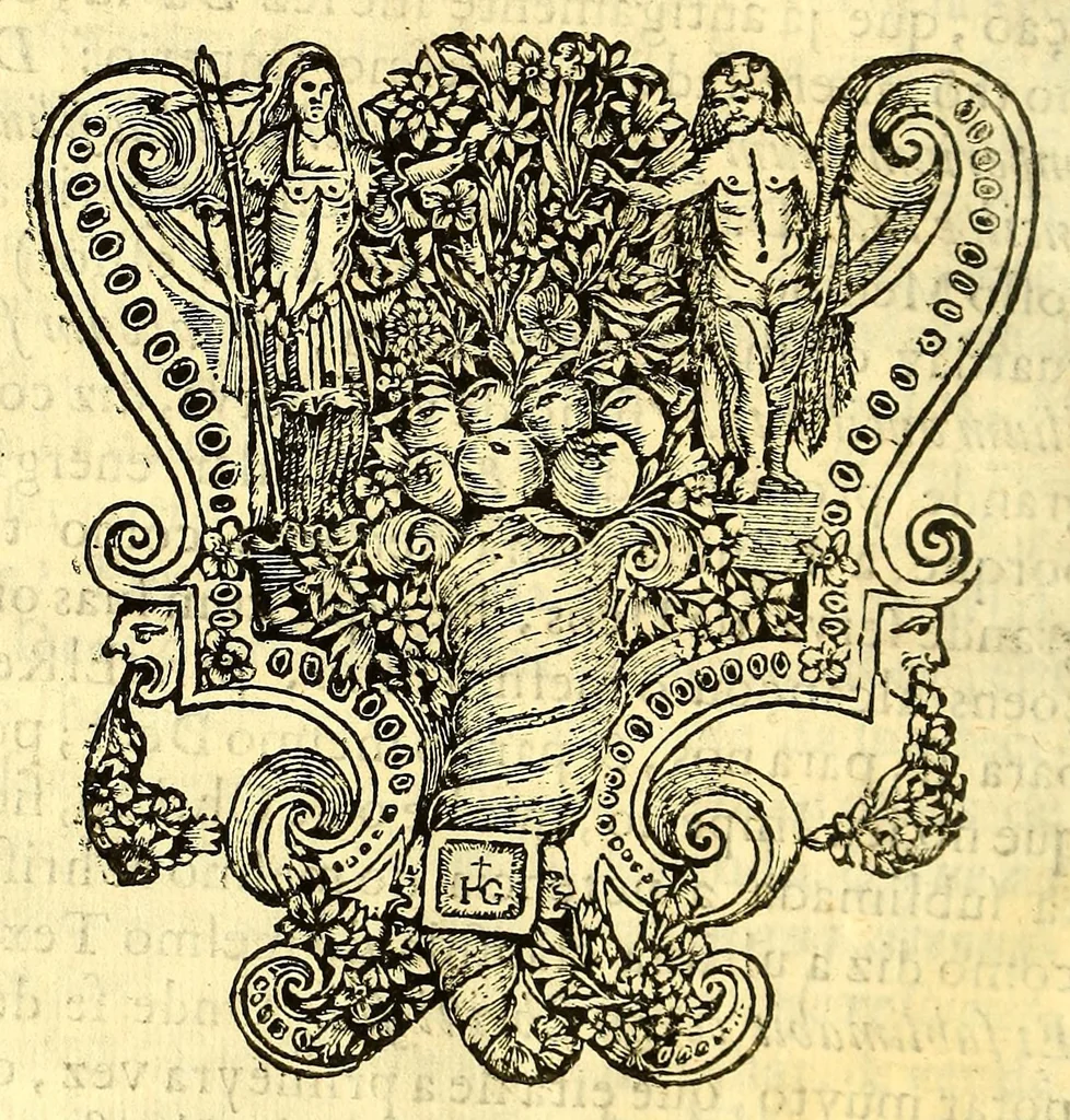 An illustration from Palavra de Deos empenhada, e desempenhada: : empenhada no sermam das exequias da rainha N. S. Dona Maria Francisca Isabel de Saboya; desempenhada no sermam de acçam de graças pelo nascimento do principe D. Joaõ primogenito de SS. Magestades, que Deos guarde., 1690, leaf 142