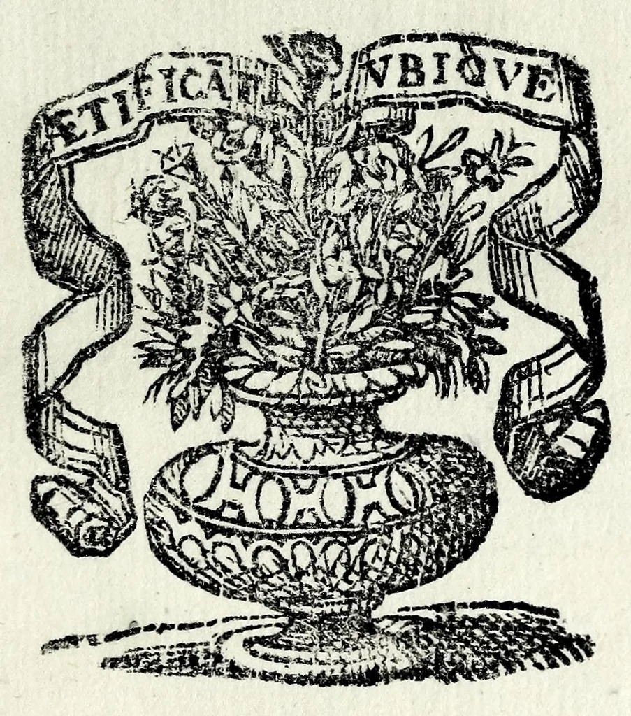 An illustration from [Pamphilia] : mundi vniuersi amicitia, cui dissidentes philosophorum opiniones conciliantur, & parantur ex re medica amicitiae, & praesertim coniugiis conducentia formositas, & foecunditas : opus philosophiae, & medicinae studiosis compositum, 1647, leaf 417