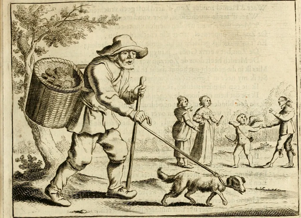 An illustration from Pampiere wereld, ofte, Wereldsche oeffeninge : waer in begrepen zijn meest alle de rijmen en werken, 1681, leaf 230