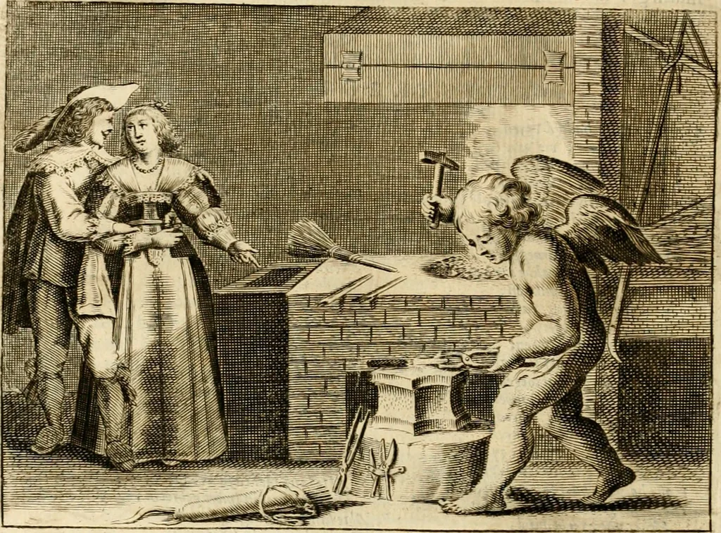 An illustration from Pampiere wereld, ofte, Wereldsche oeffeninge : waer in begrepen zijn meest alle de rijmen en werken, 1681, leaf 261