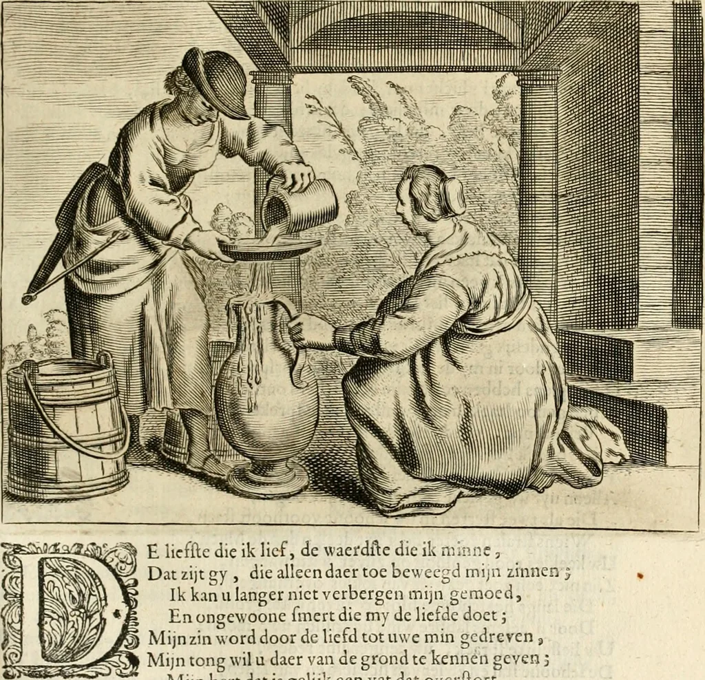 An illustration from Pampiere wereld, ofte, Wereldsche oeffeninge : waer in begrepen zijn meest alle de rijmen en werken, 1681, leaf 274