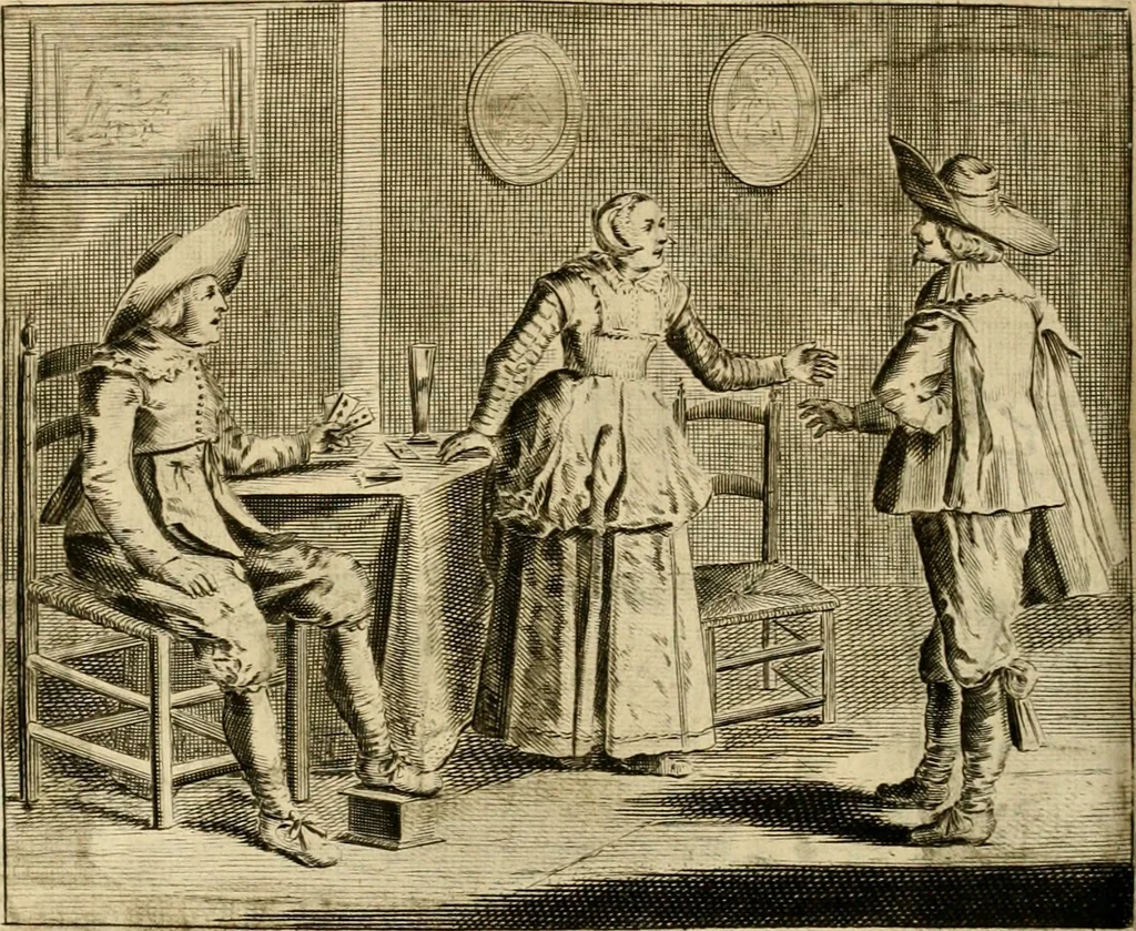An illustration from Pampiere wereld, ofte, Wereldsche oeffeninge : waer in begrepen zijn meest alle de rijmen en werken, 1681, leaf 311