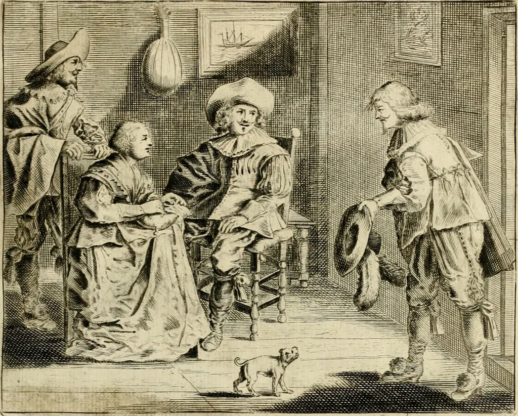 An illustration from Pampiere wereld, ofte, Wereldsche oeffeninge : waer in begrepen zijn meest alle de rijmen en werken, 1681, leaf 316
