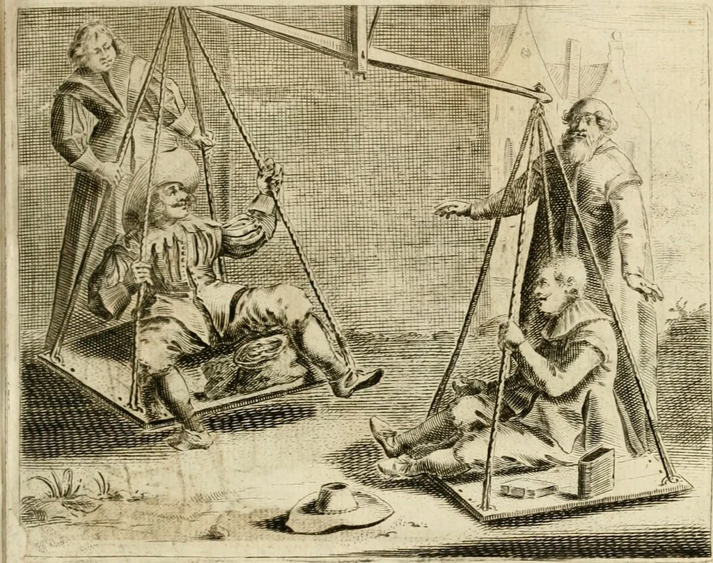 An illustration from Pampiere wereld, ofte, Wereldsche oeffeninge : waer in begrepen zijn meest alle de rijmen en werken, 1681, leaf 322