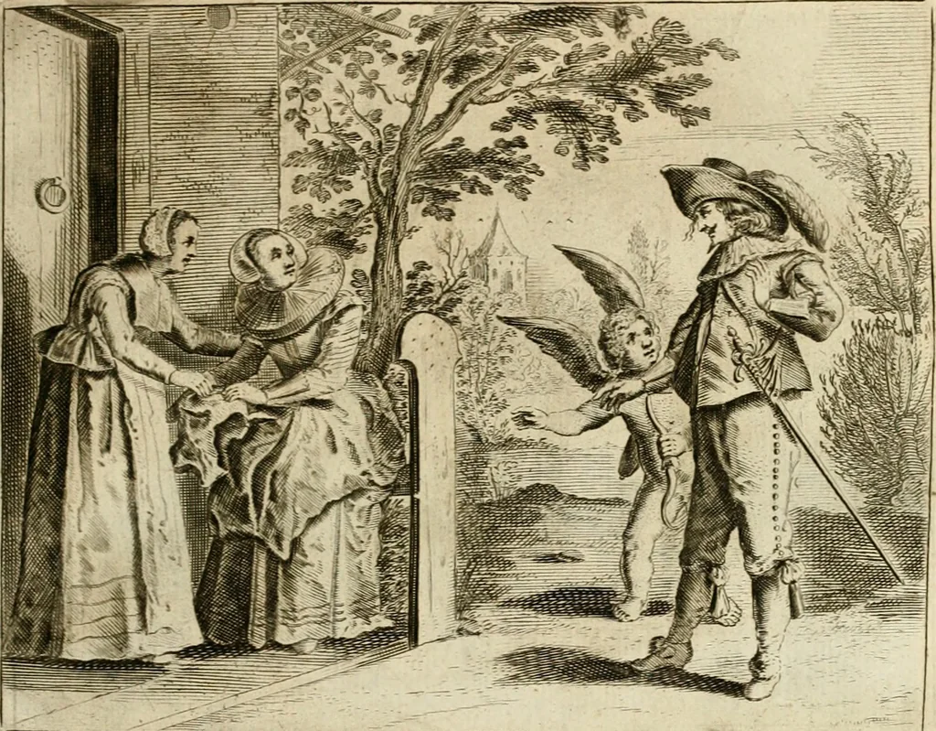 An illustration from Pampiere wereld, ofte, Wereldsche oeffeninge : waer in begrepen zijn meest alle de rijmen en werken, 1681, leaf 324