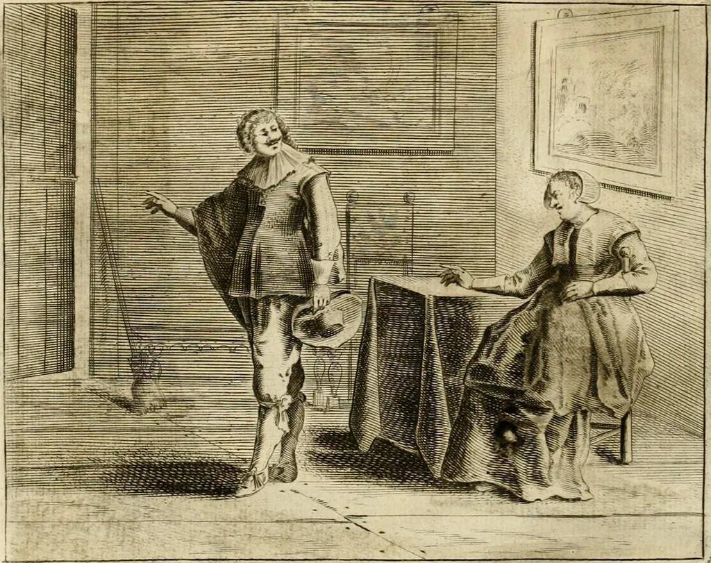 An illustration from Pampiere wereld, ofte, Wereldsche oeffeninge : waer in begrepen zijn meest alle de rijmen en werken, 1681, leaf 327