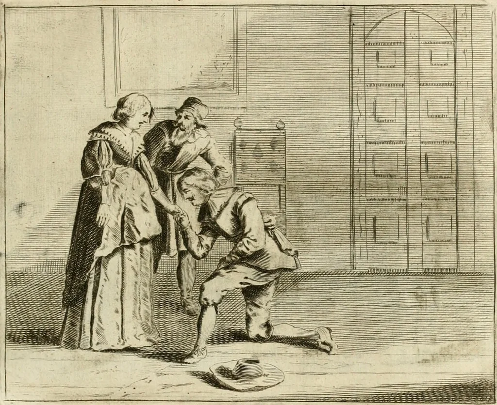 An illustration from Pampiere wereld, ofte, Wereldsche oeffeninge : waer in begrepen zijn meest alle de rijmen en werken, 1681, leaf 328