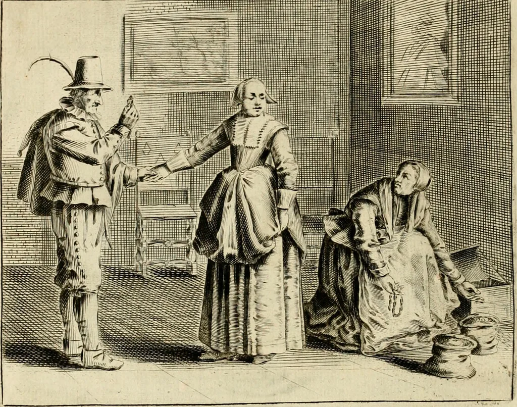 An illustration from Pampiere wereld, ofte, Wereldsche oeffeninge : waer in begrepen zijn meest alle de rijmen en werken, 1681, leaf 329