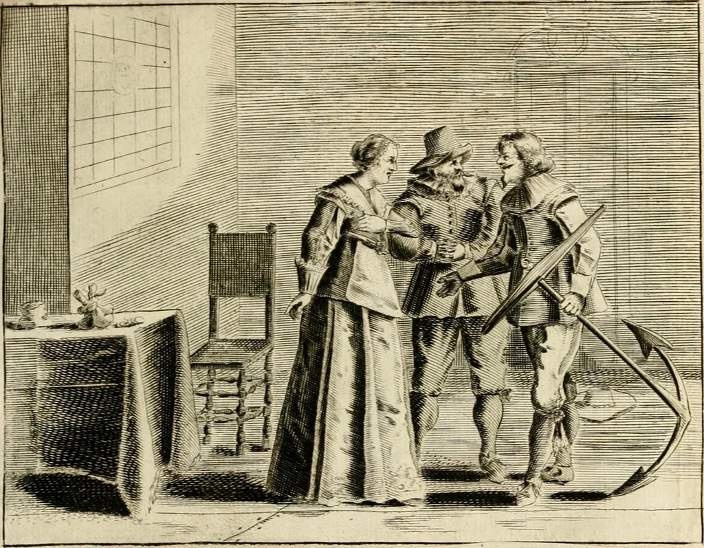 An illustration from Pampiere wereld, ofte, Wereldsche oeffeninge : waer in begrepen zijn meest alle de rijmen en werken, 1681, leaf 330