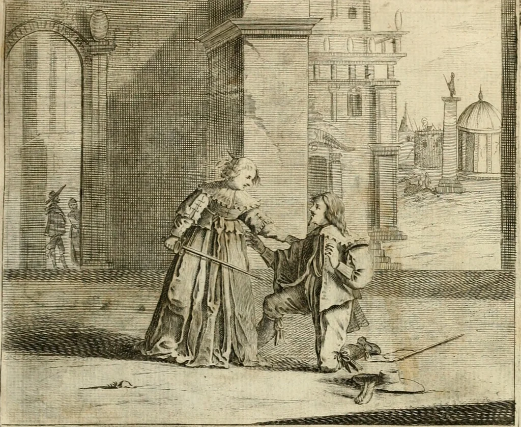 An illustration from Pampiere wereld, ofte, Wereldsche oeffeninge : waer in begrepen zijn meest alle de rijmen en werken, 1681, leaf 340
