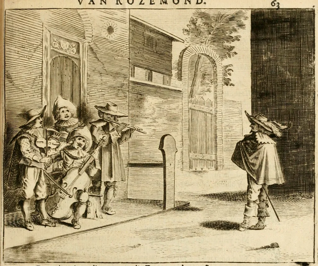 An illustration from Pampiere wereld, ofte, Wereldsche oeffeninge : waer in begrepen zijn meest alle de rijmen en werken, 1681, leaf 404